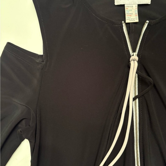 Joseph Ribkoff Black Cold Shoulder Jumpsuit, size 6 - Picture 6 of 10